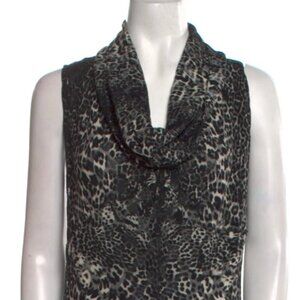 Jean Paul Gaultier Soleil Top Snow Leopard Vintage From the 2000's Collection S